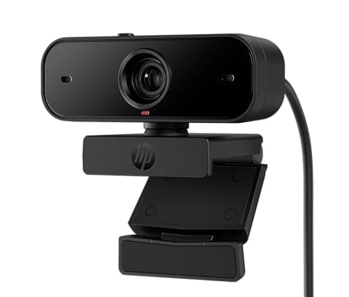 Image of HP 430 FHD Webcam | Full HD 1080p | Dual Mics | Auto Focus | Lighting and Colour Correction | Privacy Shutter | 360° Swivel and 15° Tilt | 85° Field of View | Compatible with Chrome, PC or Mac | Black