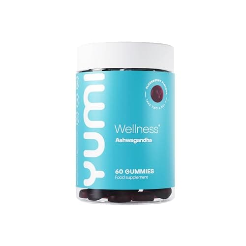 Image of Wellness Ashwagandha Gummies 1200mg for Stress Support, Relaxation & Mental Clarity, Promotes Calm & Focus, High Strength Root Extract, Elderberry Flavour, 60 Vegan Gummies