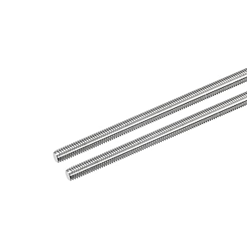 Image of sourcing map Fully Threaded Rod M6 x 500mm 1mm Thread Pitch 304 Stainless Steel Right Hand Threaded Rods Bar Studs 2 Pack