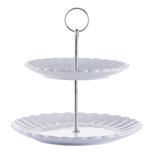 Image of Price & Kensington Luxe 2 Tier Cake Stand White
