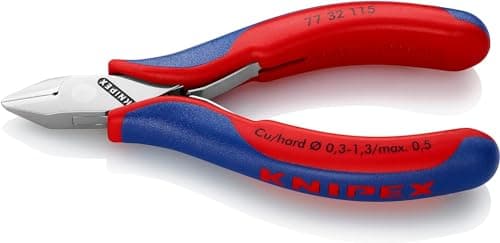 Image of KNIPEX Electronics Diagonal Cutter with Box Joint with Multi-Component Handles 115 mm, 77 32 115