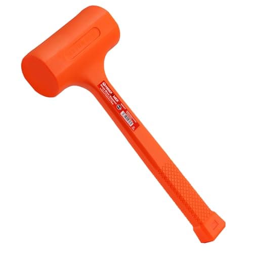 Image of MAXPOWER Dead Blow Hammer, 4LB Dead Blow Mallet with Checkered Grip Handle, Spark and Rebound Resistant Orange Deadblow Hammer