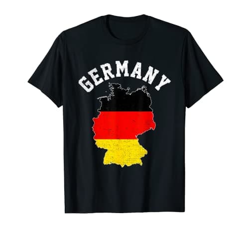 Image of Funny Germany Flag Map Men Women Kid Patriotic T-Shirt