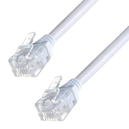 Image of RGB Networks Ltd Super High Speed ADSL 2+ Cable Telephone Extension RJ11-RJ11 10m Cat5e BT Broadband up to 10 Times faster than Standard Phone Cable Gold Plated Connector Premium Quality (10m)