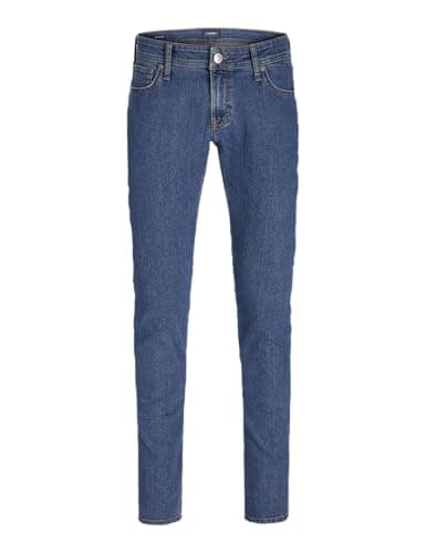 Image of JJ REBEL Mens Jrebluke Jjcraft Mf 760 Noos Jean Pants, Blue Denim, 36W / 34L UK