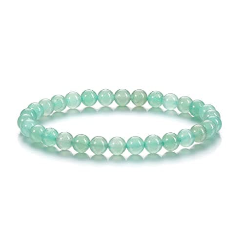Image of CrystalTears Green Aventurine Crystal Bracelet for Men Women, 6mm Healing Gemstone Beaded Bracelets, Stretch Anxiety Bracelet Jewellery Gifts for Men Women Mum Her Friends Birthday