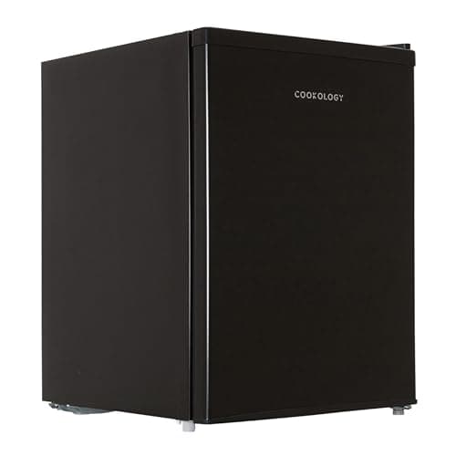 Image of Cookology MFR67BK Small Table Top Mini Fridge in Black - 67 Litre Capacity - Reversible Door - Adjustable Temperature Control & Legs - Chiller Box