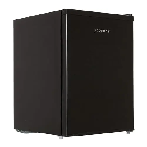 Image of Cookology 67L Small Tabletop Mini Fridge - Reversible Door - Adjustable Temperature Control & Legs - Chiller Box - Black