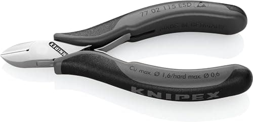Image of KNIPEX Electronics Diagonal Cutters ESD with Box Joint with Multi-Component Handles 115 mm, 77 02 115 ESD