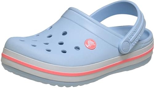 Image of Crocs Unisex Kids, Crocband Clog K, Blue Frost/Guava, 11 UK Child