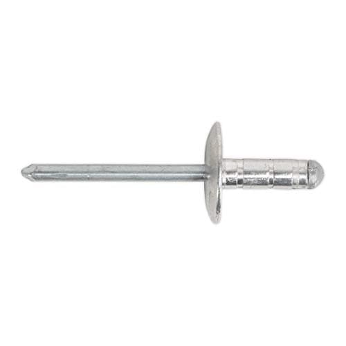 Image of Sealey Rm4813L Aluminium Multi-Grip Rivet Large Flange 4.8 X 13Mm Pack of 200