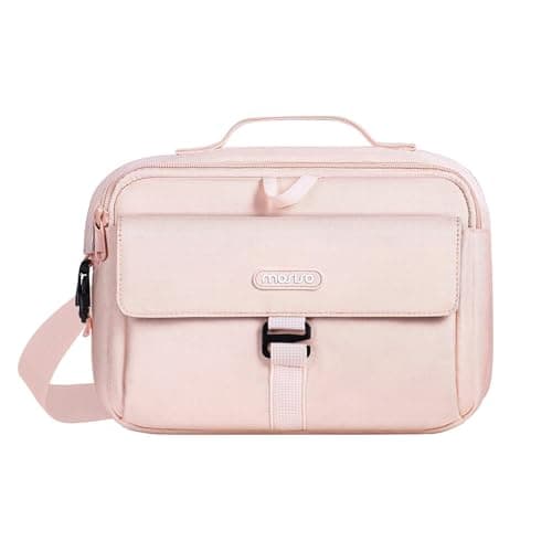 Image of MOSISO Camera Shoulder Bag Case Crossbody Sling Purse, DSLR/SLR/Mirrorless Compact Padded Photography Handbag with Rain Cover Compatible with Canon/Nikon/Sony Cameras and Lenses, Pink