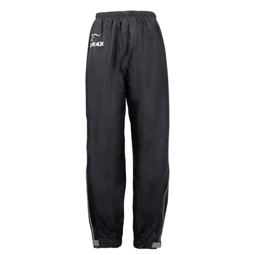 Image of Zorax Motorbike Motorcycle Waterproof Adult Rain Trousers Rain Pants for Men Women with Reflective Stripes, Carry Bag Black XL