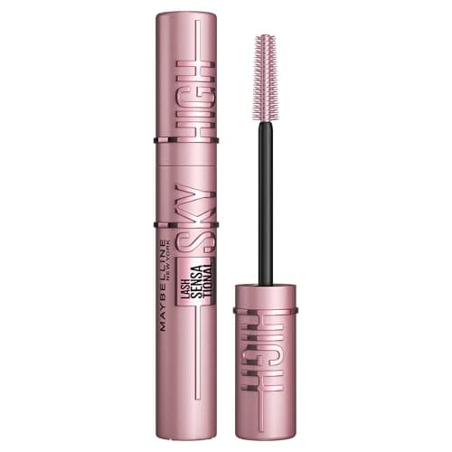 Image of Maybelline Mascara, Lash Sensational Sky High Volumizing & Thickening, Eyelash Lengthening, Flake-Free Formula, Washable Mascara Infused with Bamboo Extract, Full Volume Mascara, Colour: Black