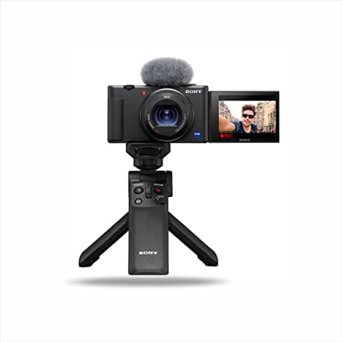 Image of Sony Digital Vlog Camera ZV 1 (Compact, Video Eye AF, Flip Screen, in-Built Microphone, Bluetooth Shooting Grip, 4K Vlogging Camera and Content Creation) - Black