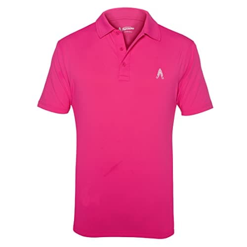 Image of Royal & Awesome Pink Polo Shirt Men, Pink Golf Shirts for Men