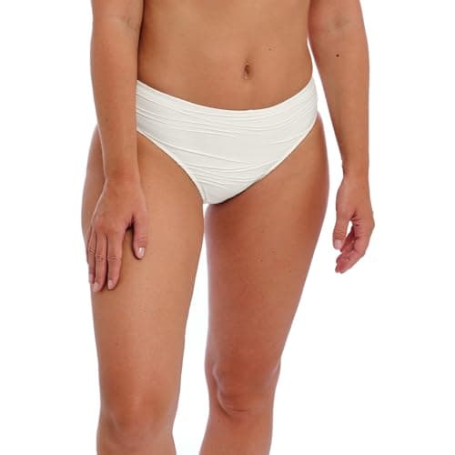 Image of Fantasie Swim Women's Beach Waves Mid Rise Bikini Brief Bottoms, Linen, Medium