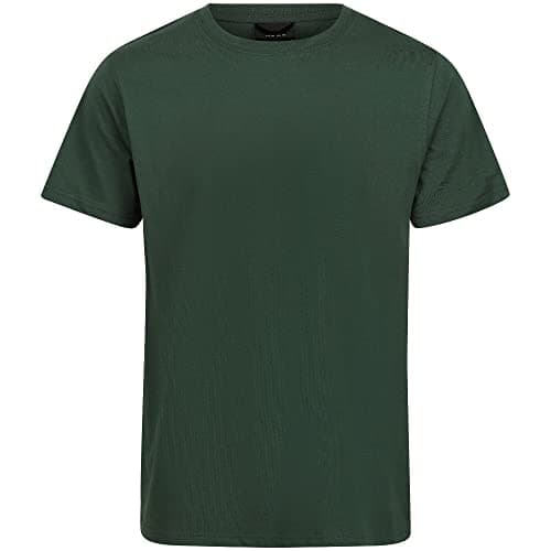 Image of Regatta Professional Mens Pro Soft Touch Cotton Short Sleeved T Shirt Dark Green