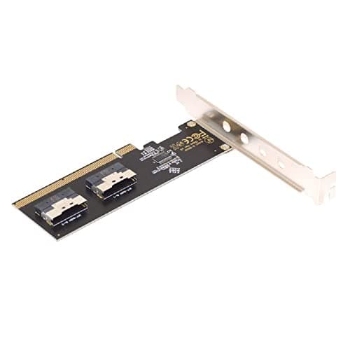 Image of Cablecc Slimline Dual SFF-8654 8X 4 NVME to PCIE Express 3.0 4.0 Raid Card VROC Raid0 Hyper Adapter
