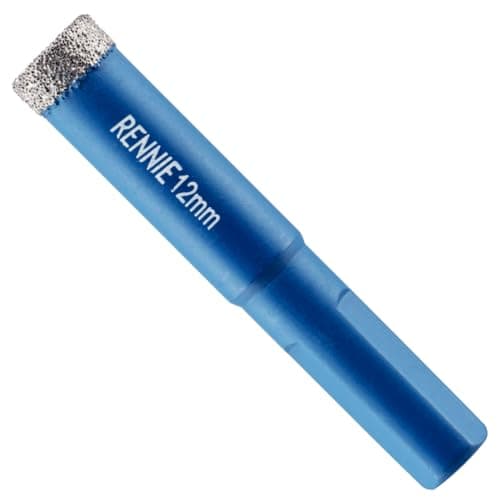 Image of 12mm Diamond Hole Saw Drill Bit With Tri Shank For Porcelain Tiles Ceramic Slate Stone Granite Marble Glass. Diamond Core Holesaw/Hole Cutter