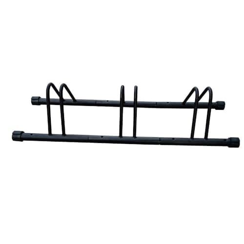 Image of Greenfields Heavy-Duty 3-Bike Floor Stand | Metal Pipe Bicycle Storage Rack for Garage, Shed, or Outdoor Use | Loop Parking Holder with Rubber Feet | Easy Assembly & Scratch-Resistant Design