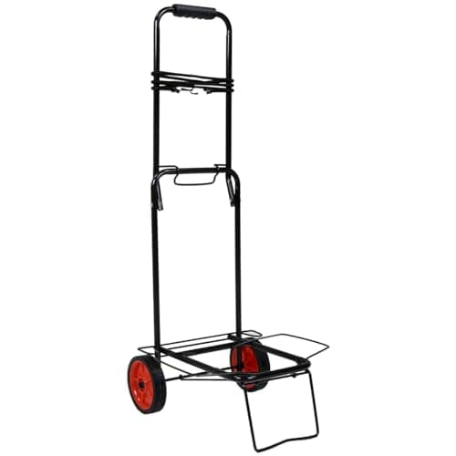 Image of CHARLES BENTLEY Odyssey, Folding Trolley, Camping/Festival, Lightweight, 40kg Load Weight, Powder Coated Steel Frame, Ergonomic Handle, Foldable, Easy Clean, For Camping, Festivals (39x43x98cm)