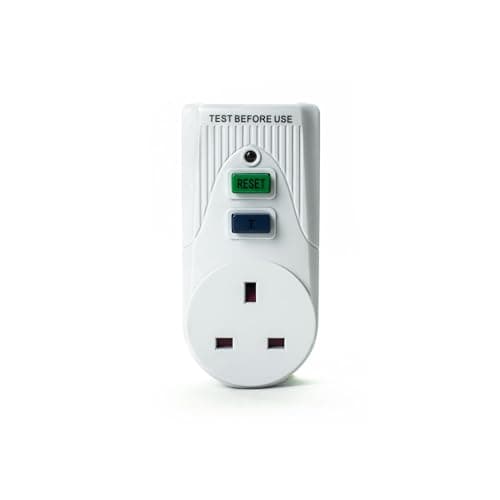 Image of STATUS White Circuit Breaker | 13A UK Plug RCD Socket Adapter | SRCDX3