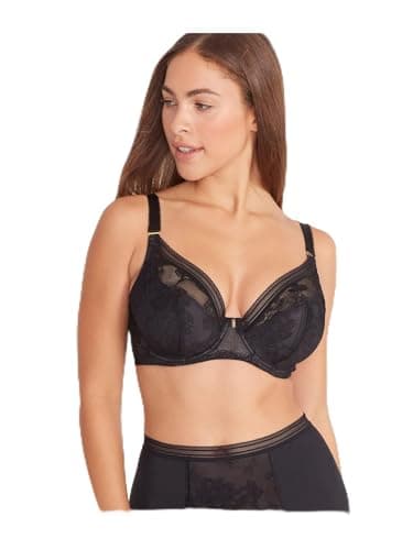 Image of Fantasie Women's Fusion Lace Underwire Padded Plunge Bra, Opaque, Blush, 30DD