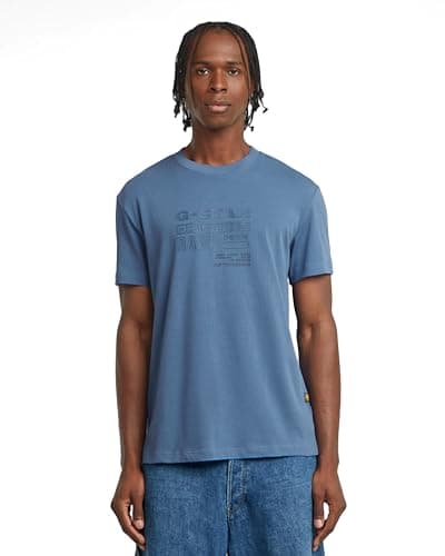 Image of G-STAR Men's Originals R T T-Shirts, Dutch Blue D26044-c336-g989, L