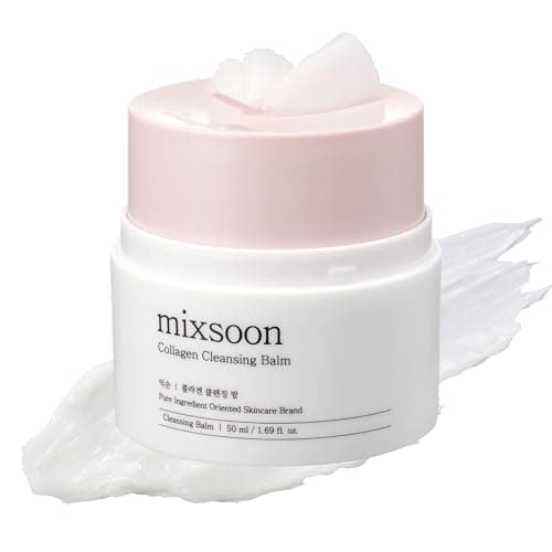 Image of mixsoon Collagen Cleansing Balm - Twist & Grind Makeup Remover with PDRN & Hydrolyzed Collagen, Hydrating Face Cleanser for Sensitive Skin, Refillable Eco-Design, 50ml