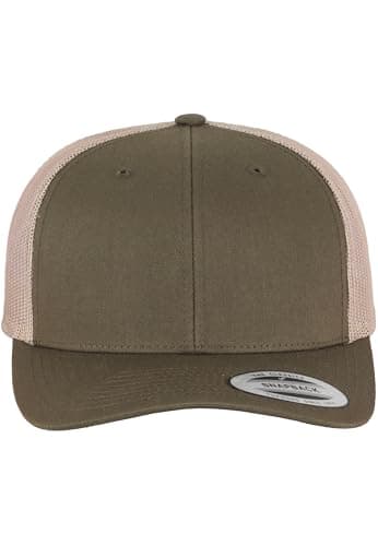Image of Flexfit Retro Trucker 2-Tone Kappe, mossgreen/Khaki, One Size