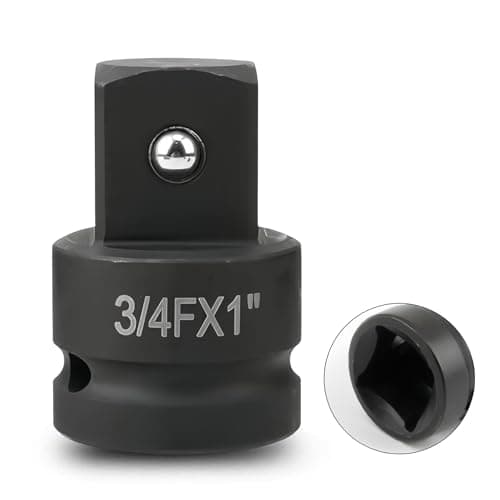 Image of LEPEVNEY 3/4" Drive (Female) x 1" (Male) Impact Socket Adapter, CR-MO Steel, Compatible with Air Impact Wrenches, Breaker Bars, Ratchets
