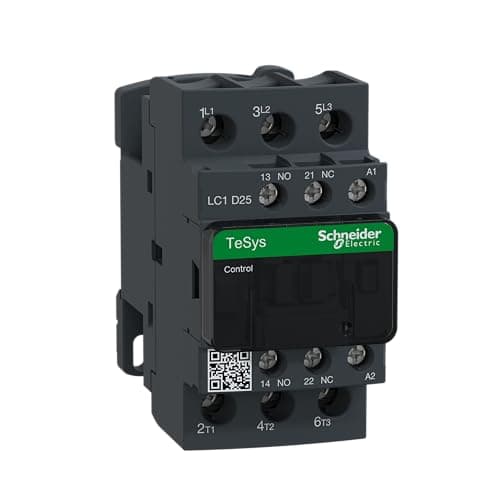 Image of Schneider Electric TeSys D - AC Contactor, 230 V AC, 50/60 Hz, 3 Pole, 3NO, 25A, Fixed & DIN Rail Mounting, LC1D25P7