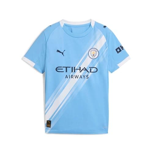 Image of PUMA Manchester City FC Kids' Home Jersey 25/26, Blue (Team Light Blue x White), 116