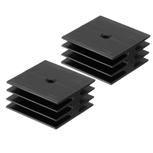 Image of PATIKIL Rectifier Diode Radiator, 2 Pcs Bridge Rectifier Electronic Silicon Diodes Radiator for Converting AC Power to DC Power, Black