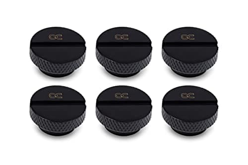 Image of Alphacool Eiszapfen screw plug G1/4-6pcs Set Deep Black