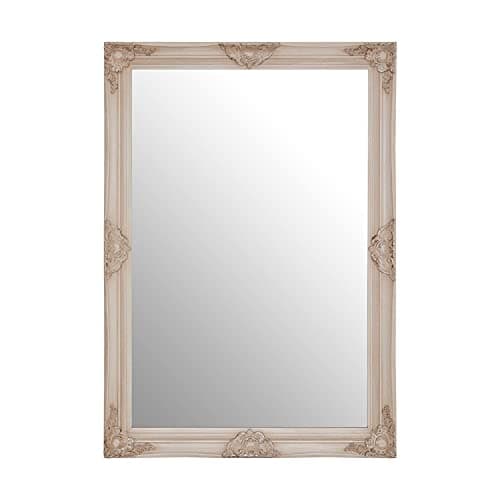 Image of Premier Housewares Wall Mirror Bathroom/Bedroom/Hallway Wall Mounted Mirrors With Wooden Frame Round Shape/Vintage Design 5 x 102 x 72