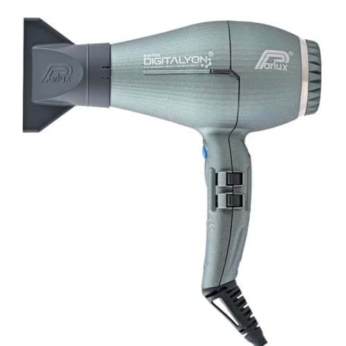 Image of Parlux Digitalyon Hair Dryer. Lightweight & Long Life Professional Hairdryer with Air Ionizer Technology. 2400 W Blow Dryer with 2 Speeds, 4 Temperatures & Cold Air Shot Button (Glitter Grey)
