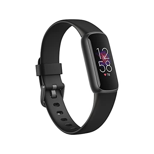 Image of Fitbit Luxe Activity Tracker with up to 6 days battery life, stress management tools and Active Zone Minutes, Black / Graphite Stainless Steel