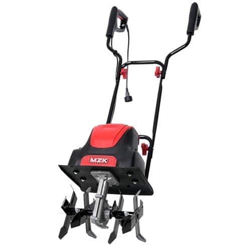 Image of MZK 1200W Electric Garden Tiller & Cultivator, 31cm Working Width, 21cm Tilling Depth, Lightweight Rotavator for Lawn, Yard & Garden Soil Preparation