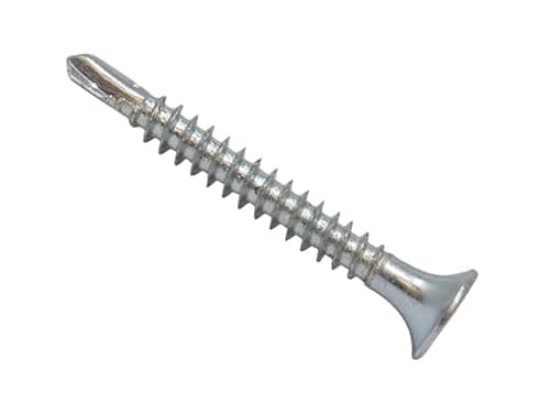 Image of Forgefix Drywall Screw Phillips Bugle Head FT ZP 3.5 x 42mm Box 1000, zinc plated finish for increased durability. The screws come complete with a Phillips No.2 insert bit.