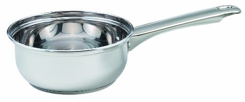 Image of Sabichi 14cm Stainless Steel Milk Pan | Mirror Polish | Riveted Handle | Dishwasher Safe | Suitable for Gas, Electric, Ceramic, Solid Hot Plate & Induction Hobs
