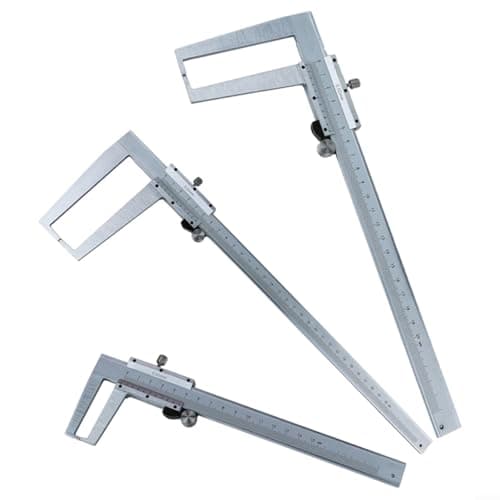 Image of Glewi Vernier Caliper 0.02mm Precision Carbon Steel Measuring Tool, Outside Inside Depth Gauge For Internal External Depth Step Gauge 0-150 200 300Mm(0-200mm)