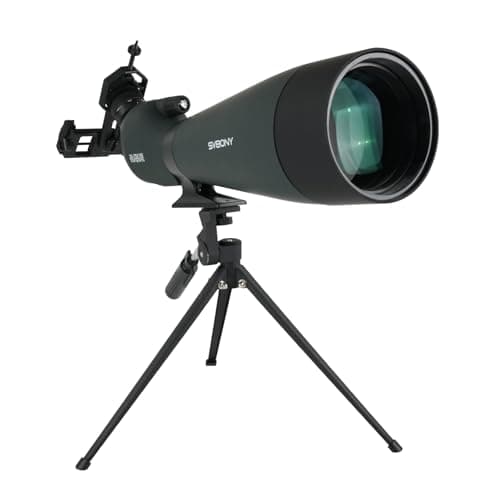 Image of Svbony SV28 25-75x100mm Spotting Scope with Tripod, Large Field of View Bright and Clear Images, HD Bak4 FMC Spotter Scope with Smartphone Adapter, for Target shooting Bird Watching Daily Observation