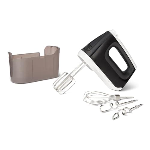 Image of Amazon Basics 6-Speed Electric Hand Mixer with Turbo, Snap-On Storage Case, 400 Watts, Black