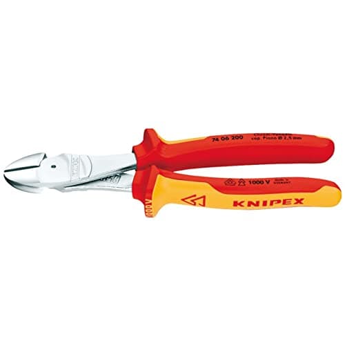 Image of Knipex 12301 200mm Fully Insulated High Leverage Diagonal Side Cutter