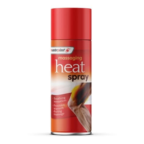 Image of Masterplast 2 x Heat Massaging Sprays 150ml - Fast Pain Relief Muscle Injury Treatment for Unisex, Active Individuals, Sensitive Skin Users