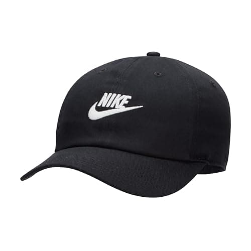 Image of NIKE K NK Club Cap US CB FUT WSH Hat Black/White