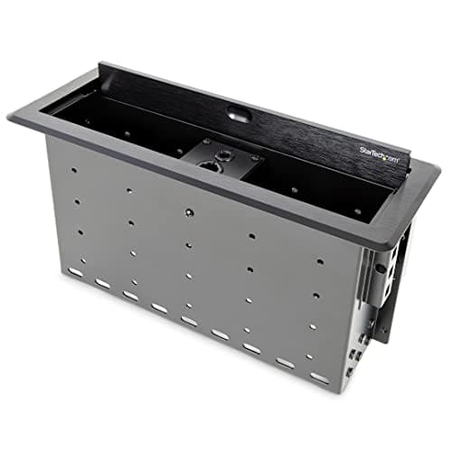 Image of StarTech.com Dual-Module Conference Table Connectivity Box - For Adding Power / Charging / AV / Laptop Docking Modules - Cable Organizer (BOX4MODULE)