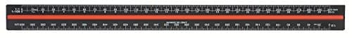 Image of Linex Scale Ruler 30cm, Triangular, Aluminium, Black